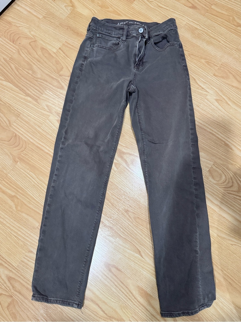 American Eagle Outfitters Men's Straight Jeans - Charcoal